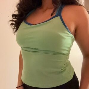 Green and Blue Athletic Tank Top
